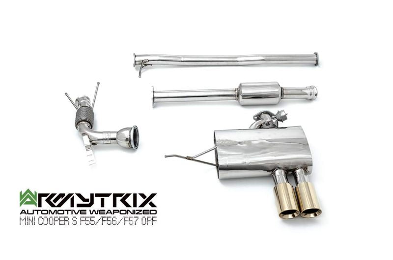 Tuyau d'échappement sport Armytrix avec revêtement céramique et catalyseur 200 cpsi + (couvercle de sonde lambda) pour MINI Cooper S F56 F57 2.0 turbo (2019-2024)
