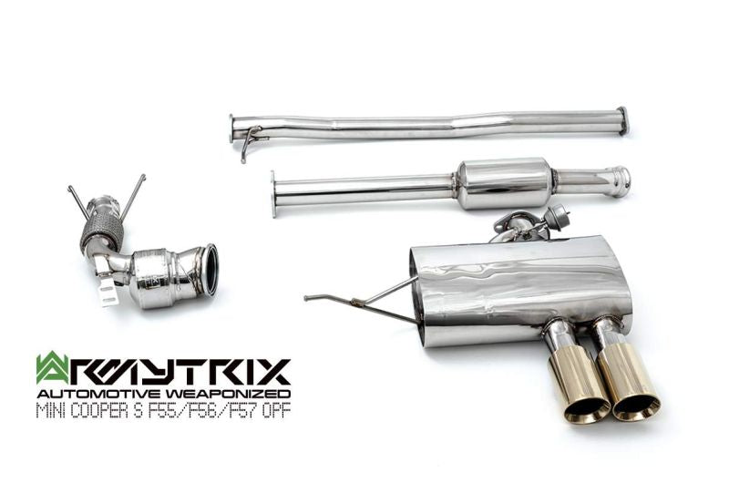 Tuyau d'échappement sport Armytrix avec revêtement céramique et catalyseur 200 cpsi + (couvercle de sonde lambda) pour MINI Cooper S F56 F57 2.0 turbo (2019-2024)