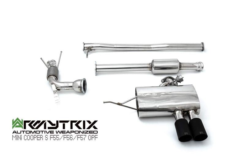 Tuyau d'échappement sport Armytrix avec revêtement céramique et catalyseur 200 cpsi + (couvercle de sonde lambda) pour MINI Cooper S F56 F57 2.0 turbo (2019-2024)