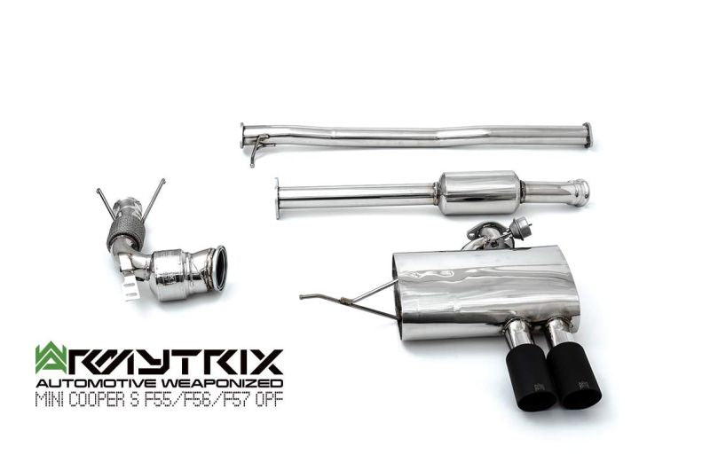 Tuyau d'échappement sport Armytrix avec revêtement céramique et catalyseur 200 cpsi + (couvercle de sonde lambda) pour MINI Cooper S F56 F57 2.0 turbo (2019-2024)