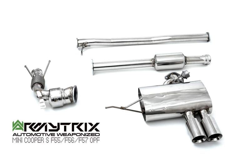 Tuyau d'échappement sport Armytrix avec revêtement céramique et catalyseur 200 cpsi + (couvercle de sonde lambda) pour MINI Cooper S F56 F57 2.0 turbo (2019-2024)