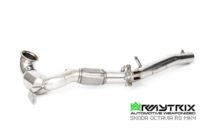 Tuyau d'échappement sport Armytrix avec convertisseurs catalytiques 200 cpsi pour Skoda Octavia RS MK4 (NX) (2020-présent)