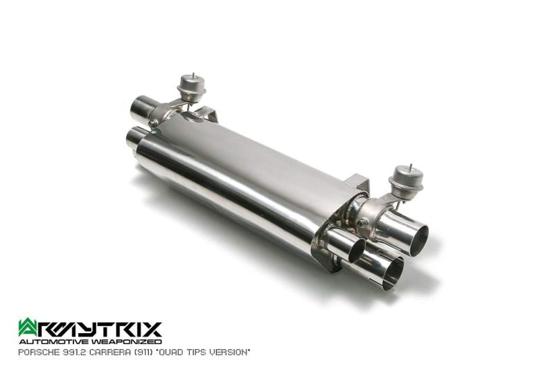 Collecteur d'échappement haute performance Armytrix à revêtement céramique et sans catalyseur avec simulateur de catalyseur pour Porsche 911 Carrera 997.2 PDK 4/S/4S (2009-2012)