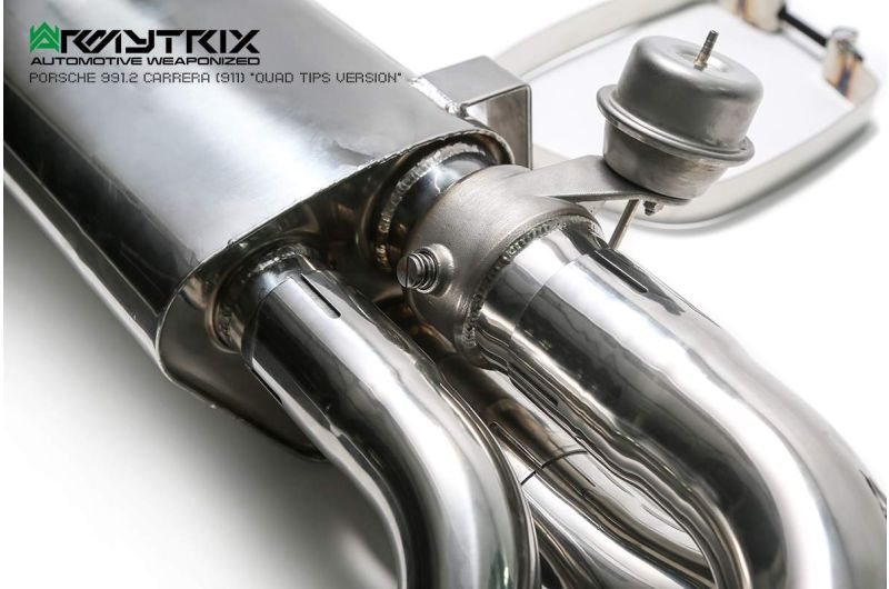 Collecteur d'échappement haute performance Armytrix à revêtement céramique et sans catalyseur avec simulateur de catalyseur pour Porsche 911 Carrera 997.2 PDK 4/S/4S (2009-2012)