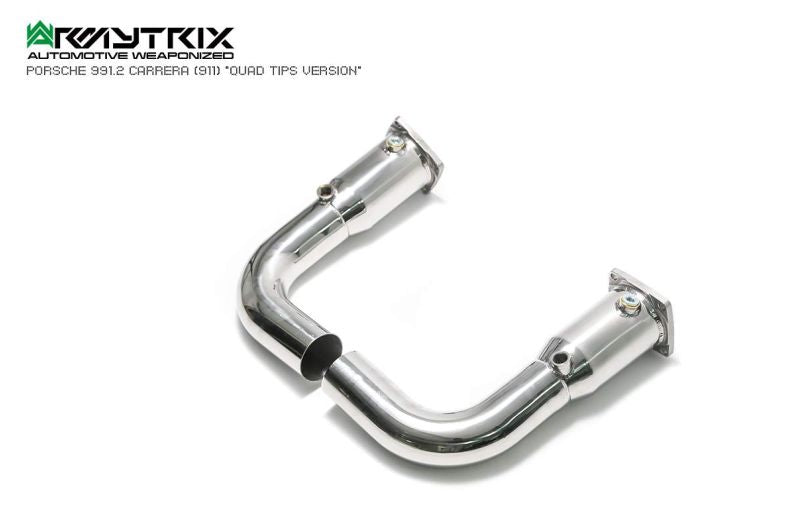 Collecteur d'échappement haute performance Armytrix à revêtement céramique et sans catalyseur avec simulateur de catalyseur pour Porsche 911 Carrera 997.2 PDK 4/S/4S (2009-2012)