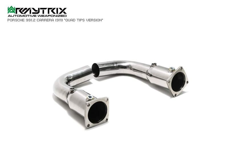 Collecteur d'échappement haute performance Armytrix à revêtement céramique et sans catalyseur avec simulateur de catalyseur pour Porsche 911 Carrera 997.2 PDK 4/S/4S (2009-2012)