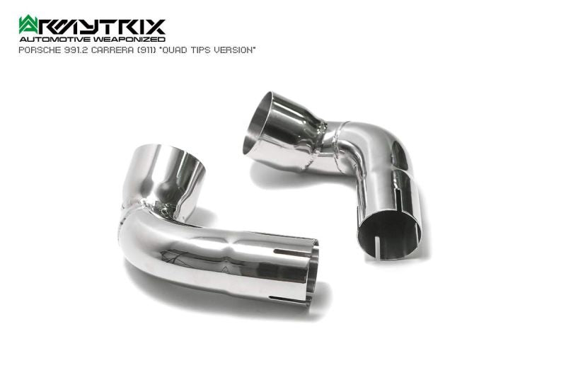 Collecteur d'échappement haute performance Armytrix à revêtement céramique et sans catalyseur avec simulateur de catalyseur pour Porsche 911 Carrera 997.2 PDK 4/S/4S (2009-2012)