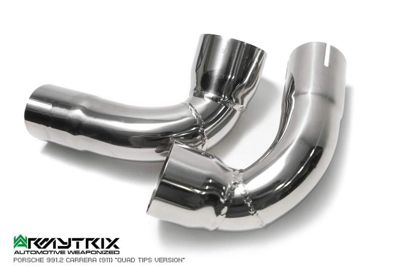 Collecteur d'échappement haute performance Armytrix à revêtement céramique et sans catalyseur avec simulateur de catalyseur pour Porsche 911 Carrera 997.2 PDK 4/S/4S (2009-2012)