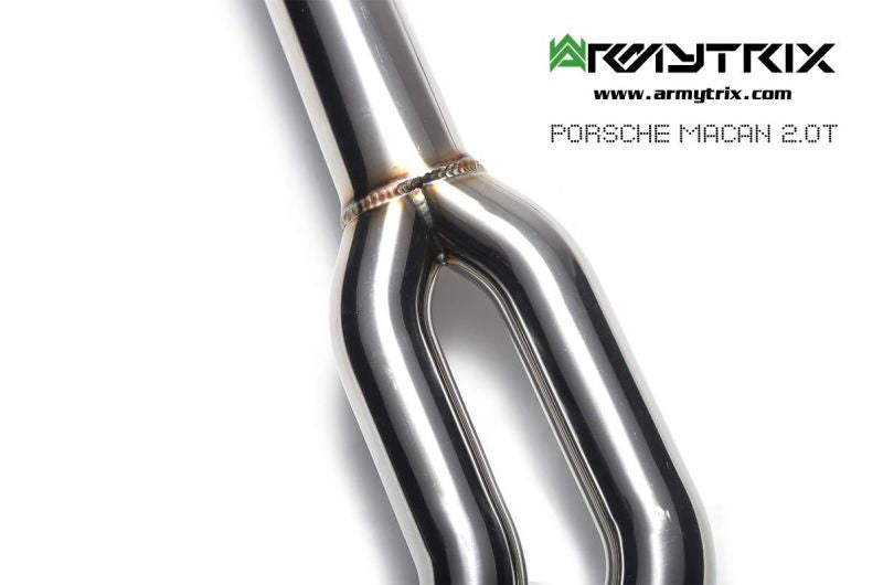 Tuyau de descente secondaire haute performance Armytrix avec suppression du FAP et simulateur de catalyseur pour Porsche Macan 2.0 Turbo Facelift (2019-présent)