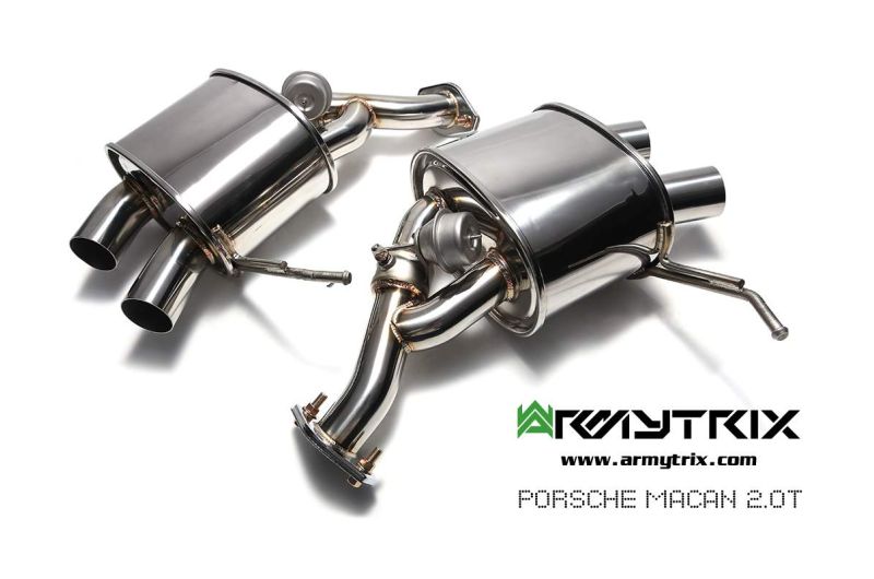 Tuyau de descente secondaire haute performance Armytrix avec suppression du FAP et simulateur de catalyseur pour Porsche Macan 2.0 Turbo Facelift (2019-présent)