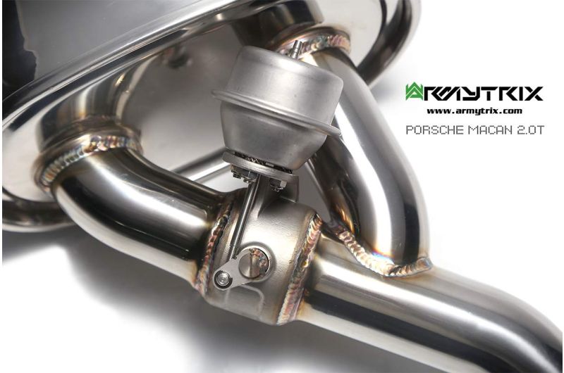 Tuyau de descente secondaire haute performance Armytrix avec suppression du FAP et simulateur de catalyseur pour Porsche Macan 2.0 Turbo Facelift (2019-présent)
