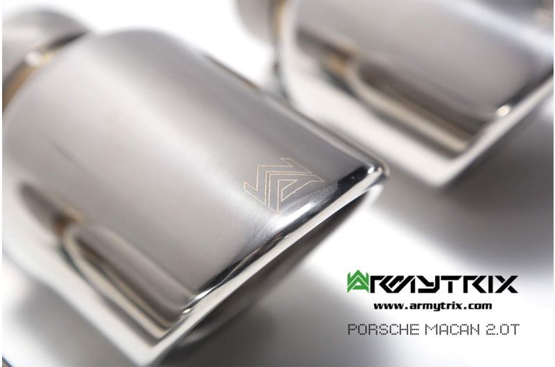 Tuyau de descente secondaire haute performance Armytrix avec suppression du FAP et simulateur de catalyseur pour Porsche Macan 2.0 Turbo Facelift (2019-présent)