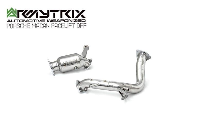 Tuyau de descente secondaire haute performance Armytrix avec suppression du FAP et simulateur de catalyseur pour Porsche Macan 2.0 Turbo Facelift (2019-présent)