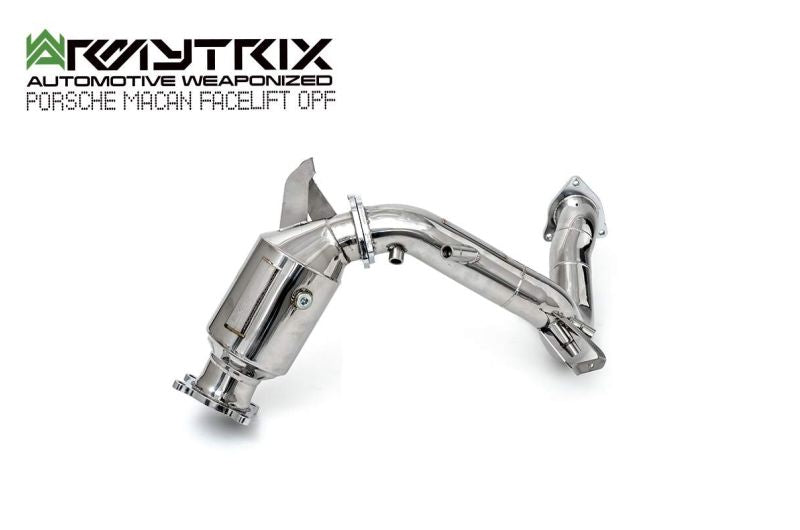 Tuyau de descente secondaire haute performance Armytrix avec suppression du FAP et simulateur de catalyseur pour Porsche Macan 2.0 Turbo Facelift (2019-présent)