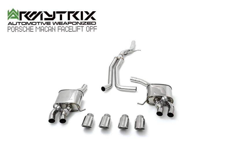 Tuyau de descente secondaire haute performance Armytrix avec suppression du FAP et simulateur de catalyseur pour Porsche Macan 2.0 Turbo Facelift (2019-présent)