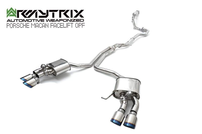 Tuyau de descente secondaire haute performance Armytrix avec suppression du FAP et simulateur de catalyseur pour Porsche Macan 2.0 Turbo Facelift (2019-présent)