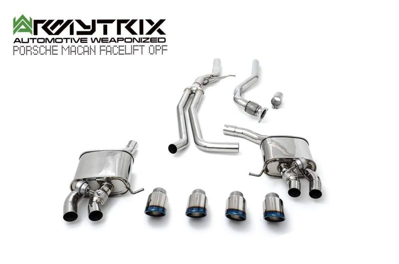 Tuyau de descente secondaire haute performance Armytrix avec suppression du FAP et simulateur de catalyseur pour Porsche Macan 2.0 Turbo Facelift (2019-présent)
