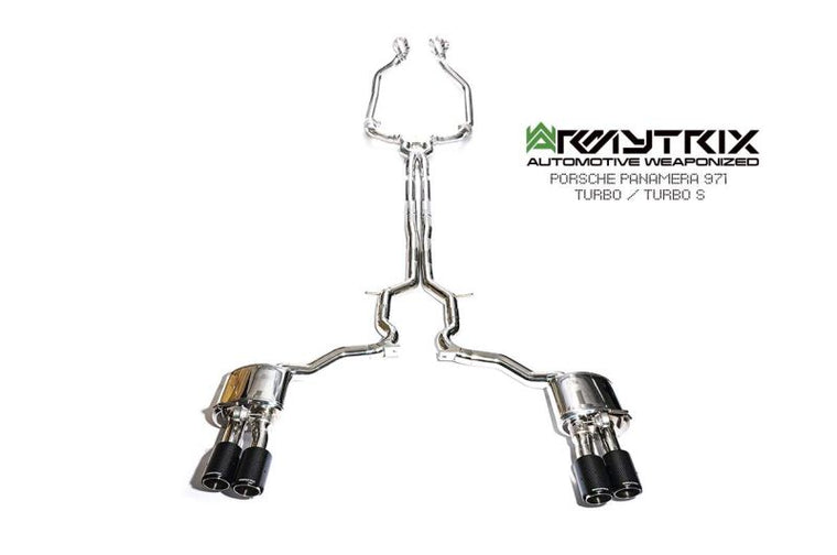 Tube d'échappement principal sport à revêtement céramique Armytrix avec convertisseur catalytique 200 CPSI pour Porsche 971 Panamera Turbo/Turbo S V8 4.0T (sans FAP) (2017-présent)