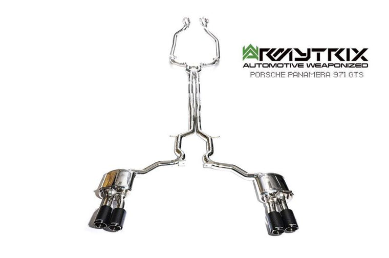 Tube d'échappement principal sport à revêtement céramique Armytrix avec convertisseur catalytique 200 CPSI pour Porsche 971 Panamera Turbo/Turbo S V8 4.0T (sans FAP) (2017-présent)
