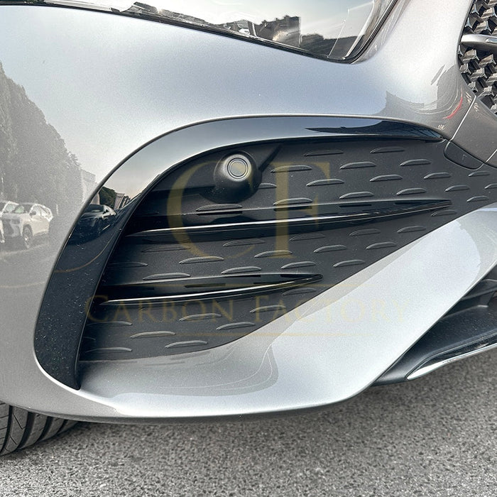 Gloss Black Front Bumper Side Grille Trims for Mercedes Benz W177 A Class AMG & A35 23-25