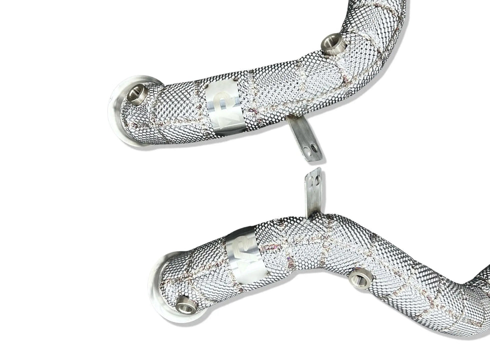 Yonristic Aston Martin Vantage axle-back exhaust - installed rear view
