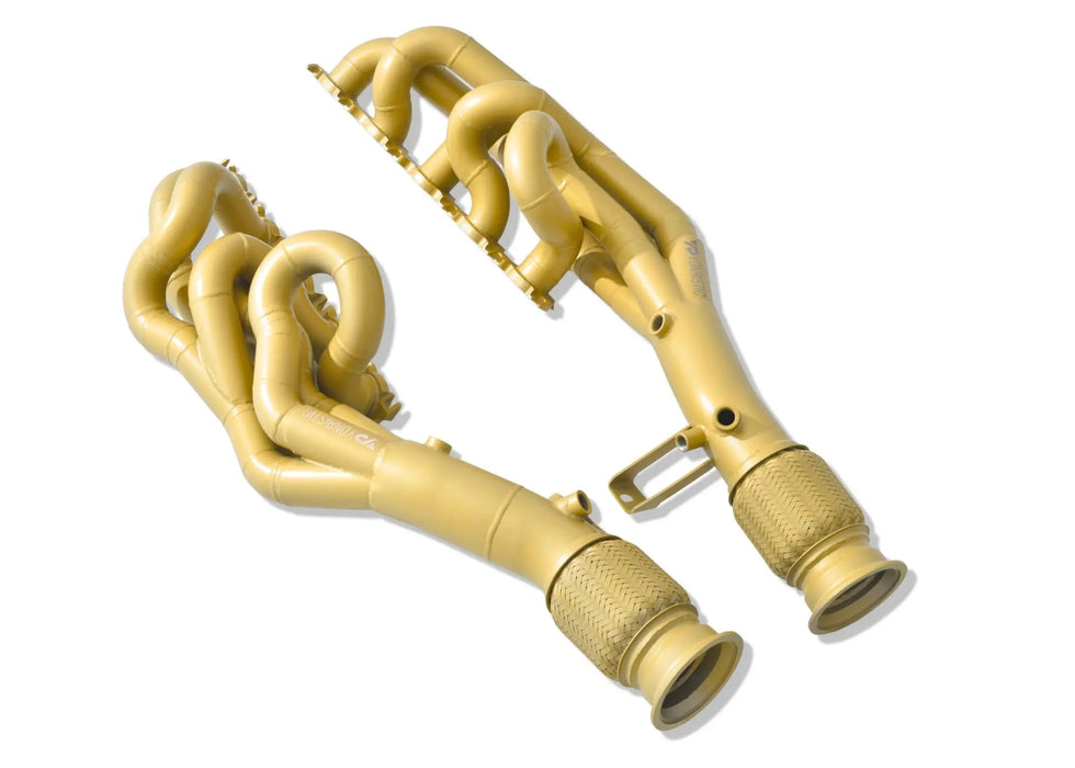 Huracán equal-length race headers - true 5-into-1 collector