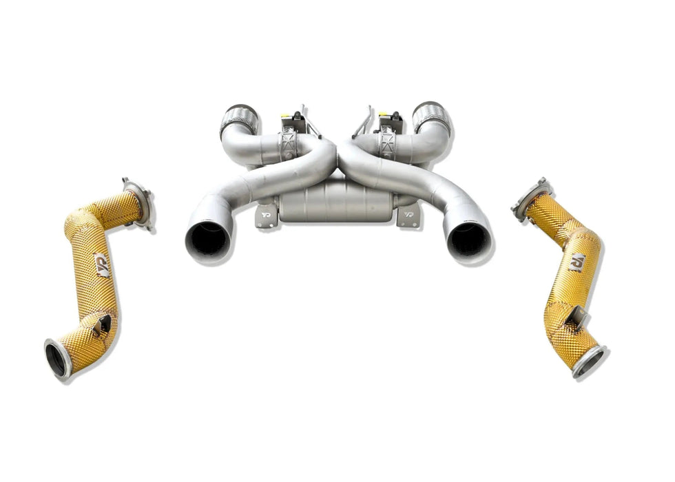 Yonristic McLaren 720S F1 exhaust - downpipe assembly view