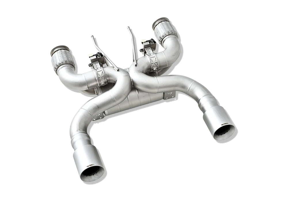 Yonristic McLaren 720S F1 exhaust - downpipe sensor bung detail