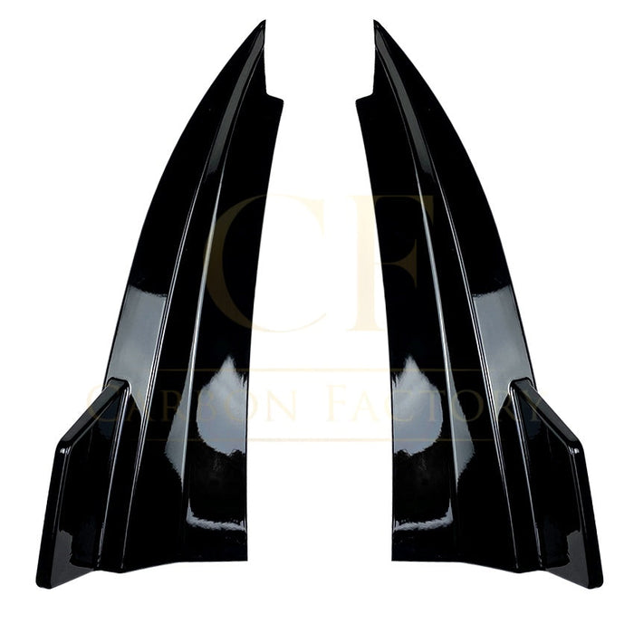 Gloss Black Rear Bumper Spats for Mercedes Benz W205 C Class Coupe 15-21