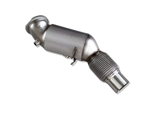 Yonristic BMW B58 MaxFlow downpipes - heat shield wrapping detail