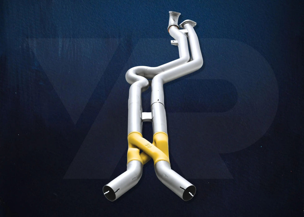 BMW G87 M2 Yonristic Performance VANTA GOLD midpipe with AURUM FLOW CORE
