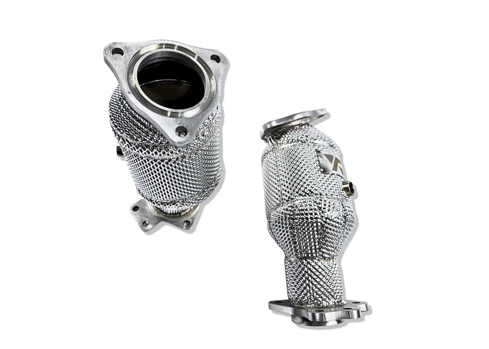 Yonristic MaxFlow cats for the Corvette C8 - heat shield construction detail