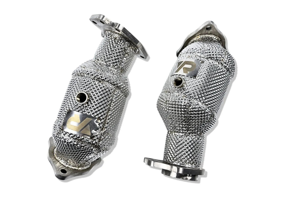 Yonristic MaxFlow cats for the Corvette C8 - side profile