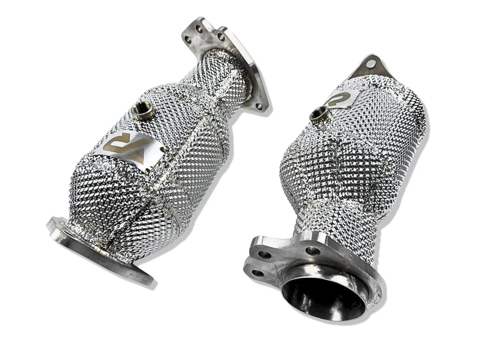 Yonristic MaxFlow cats for the Corvette C8 - substrate and internal flow detail