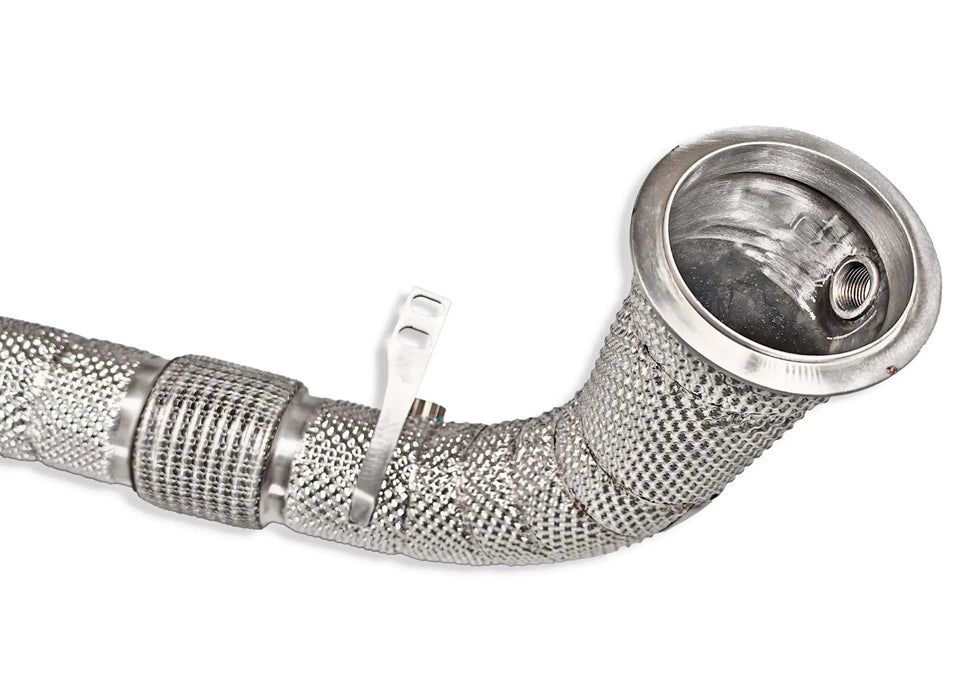BMW S68 MaxFlow downpipes - hand TIG welded assembly