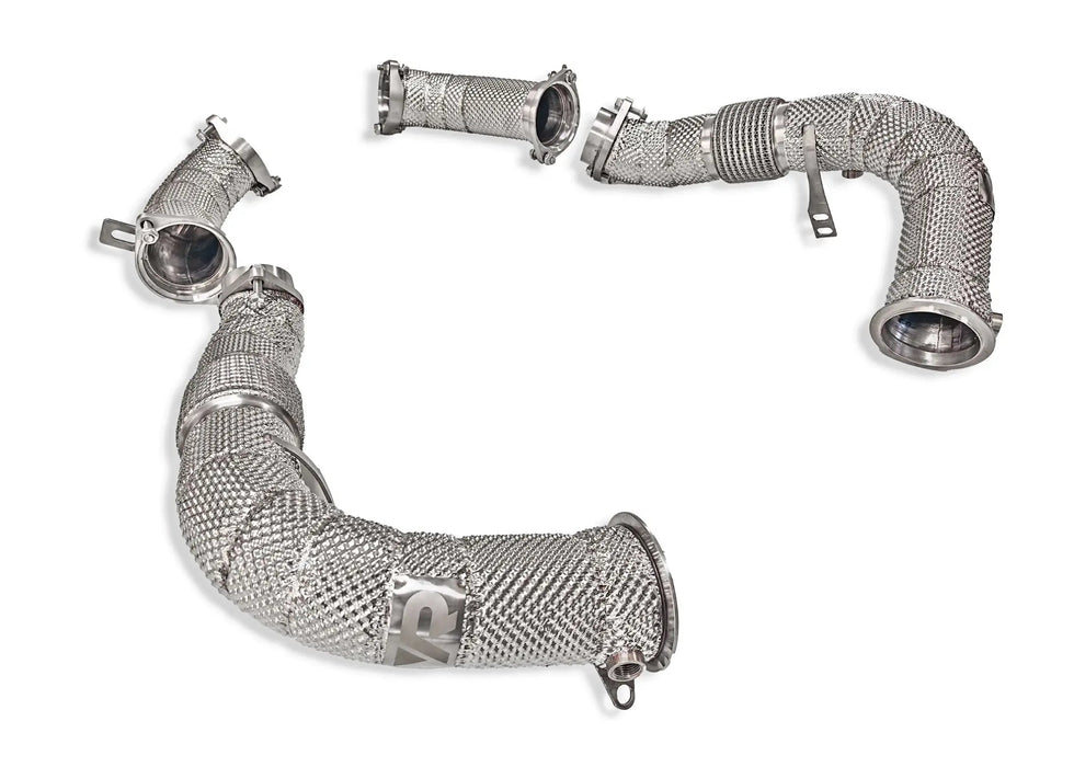 BMW S68 MaxFlow downpipes - complete primary and secondary set