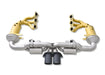 Porsche 992 GT3 RS exhaust - gold ceramic header runners