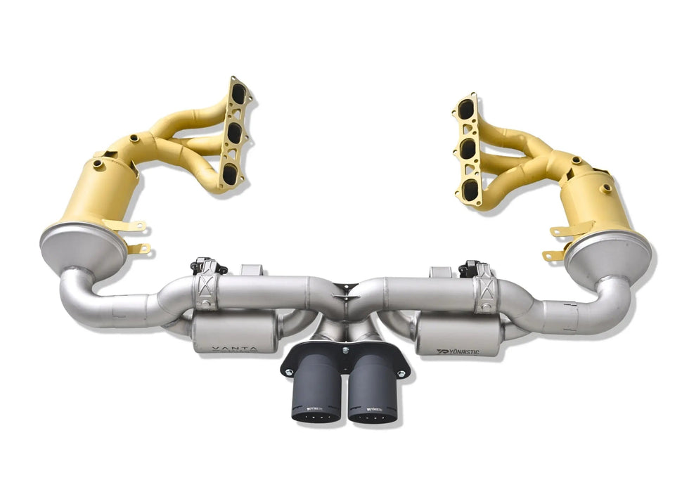 Porsche 992 GT3 RS exhaust - gold ceramic header runners