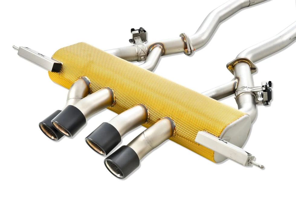BMW G8X M-Performance style centre exhaust - flange and connection detail