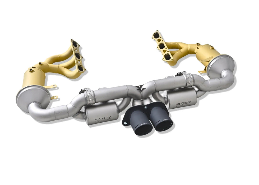 Porsche 992 GT3 RS exhaust - rear section fitted view