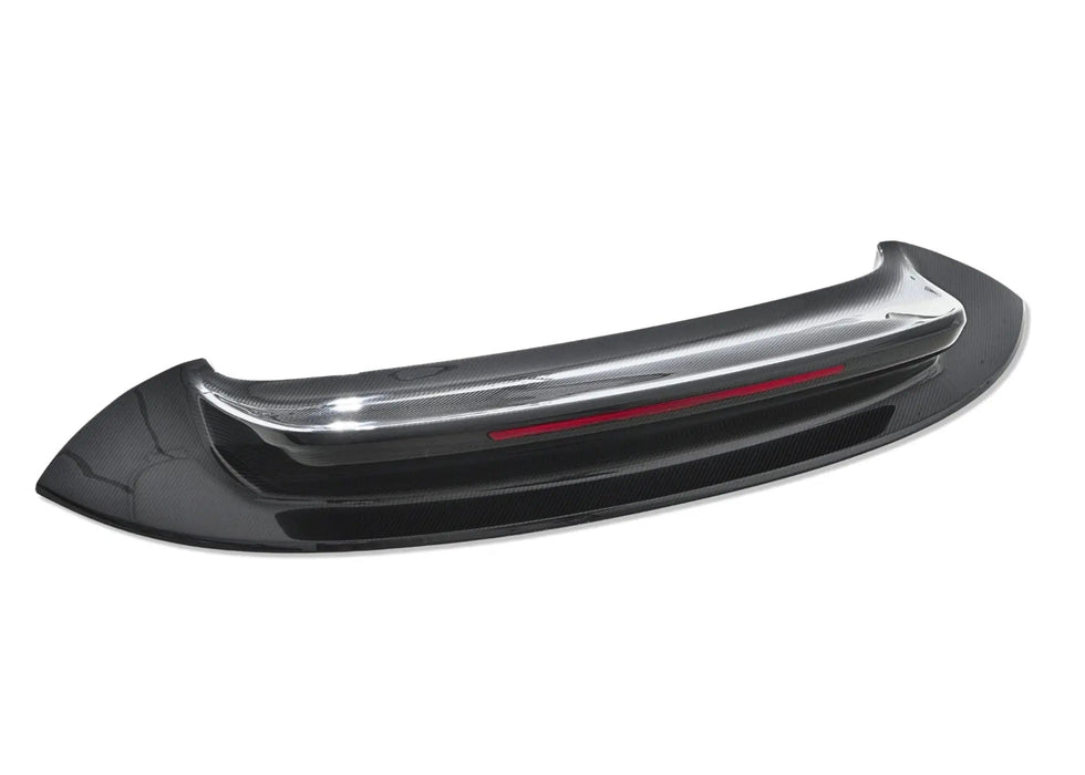Porsche 992 ducktail spoiler - rear three quarter view