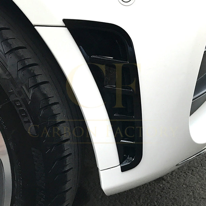 Gloss Black Front Bumper Trims for Mercedes Benz W205 C Class 19-21