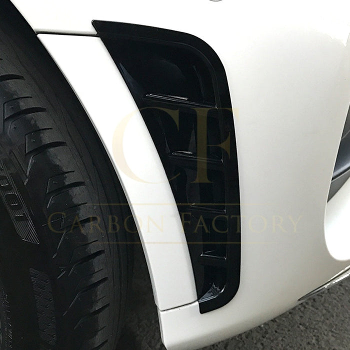 Gloss Black Front Bumper Trims for Mercedes Benz W205 C Class 19-21