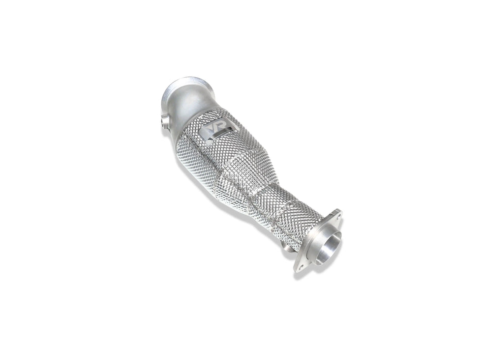 BMW S58 high-flow catted downpipes - turbo outlet fitment detail