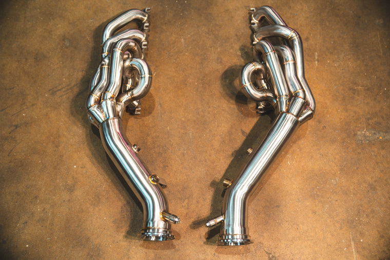 Collecteurs d'échappement à flux libre pour Audi R8 V10 / Lamborghini Gallardo LP / Lamborghini Huracan - Échappements Valvetronic