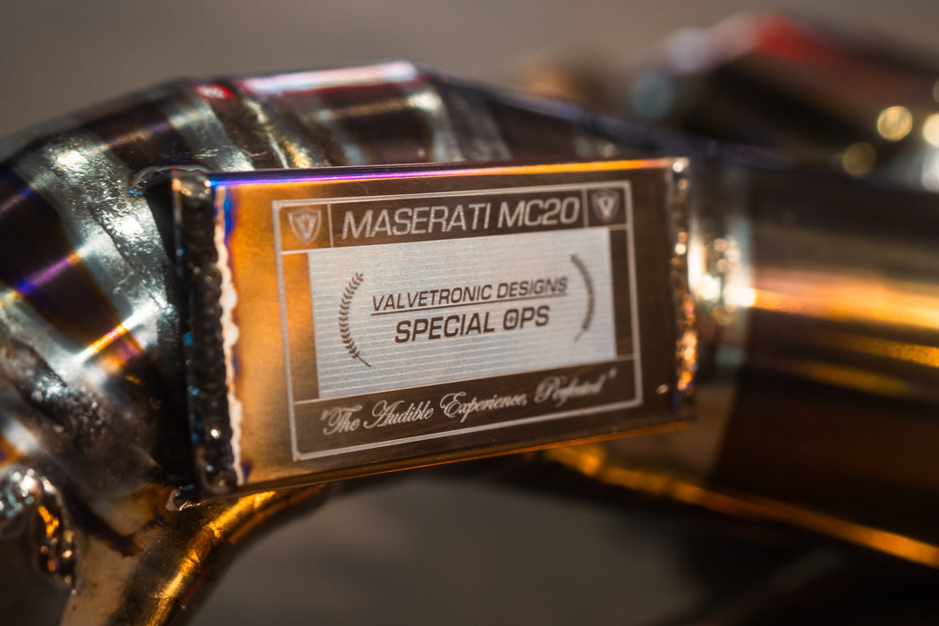 Maserati MC20 Valved Sport Exhaust system - Valvetronic Exhaust