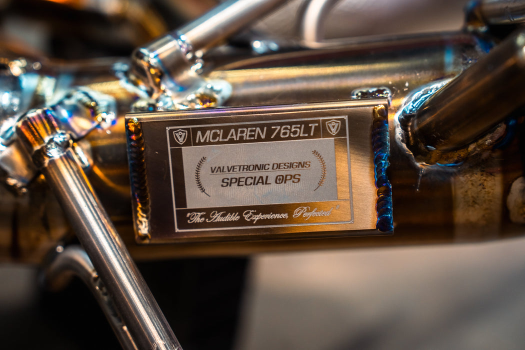 Système d'échappement de course McLaren 765LT F1 - Échappements Valvetronic