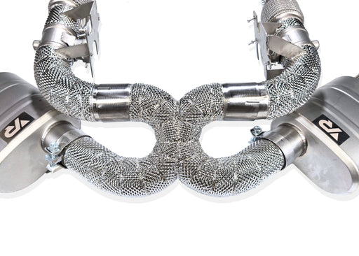 Yonristic VANTA Edition X-pipe exhaust for the Corvette C8 - full system laid out