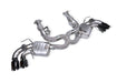 Yonristic VANTA Edition X-pipe exhaust for the Corvette C8 - quad tip rear view