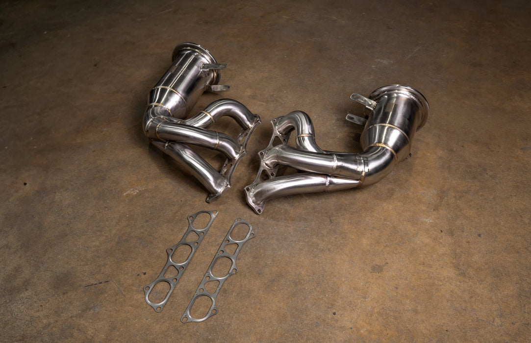 400 Cell Catted Down Pipes For Porsche 992 GT3 / GT3 RS - Valvetronic Designs
